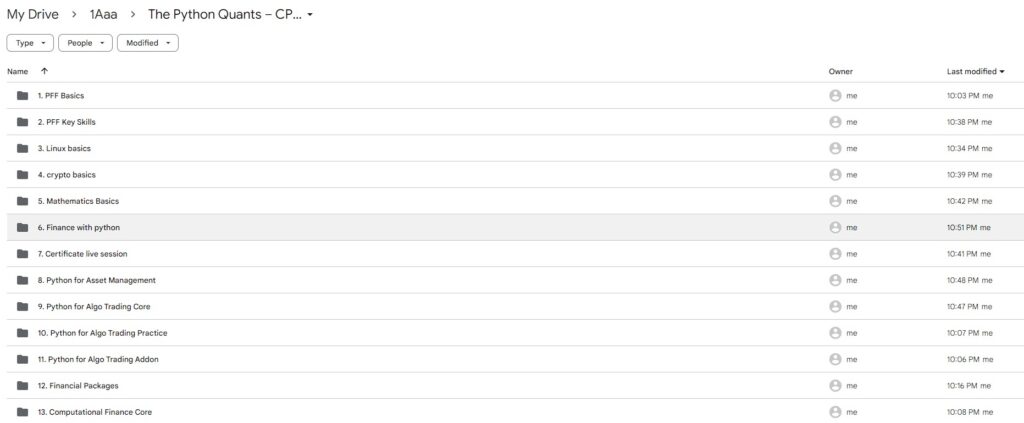 The Python Quants – CPF PROGRAM