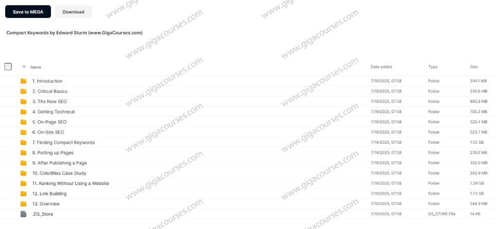 Compact Keywords by Edward Sturm