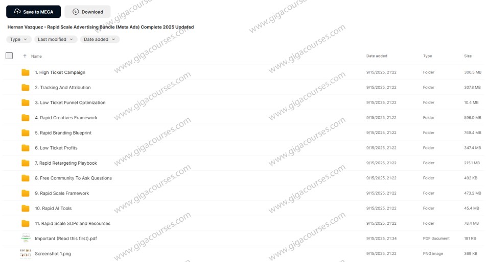 Hernan Vazquez - Rapid Scale Advertising Bundle (Meta Ads) Complete 2025 Updated