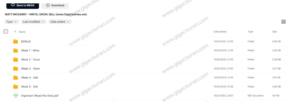 MATT MCGARRY - WRITE, GROW, SELL