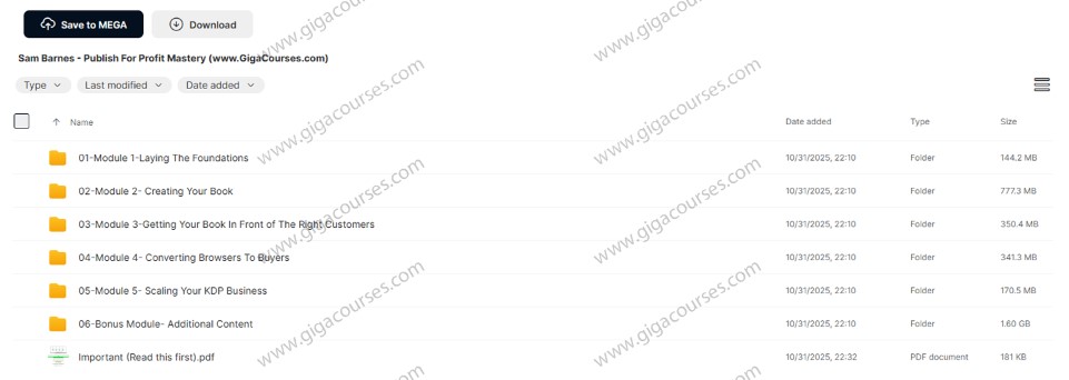 Sam Barnes - Publish For Profit Mastery