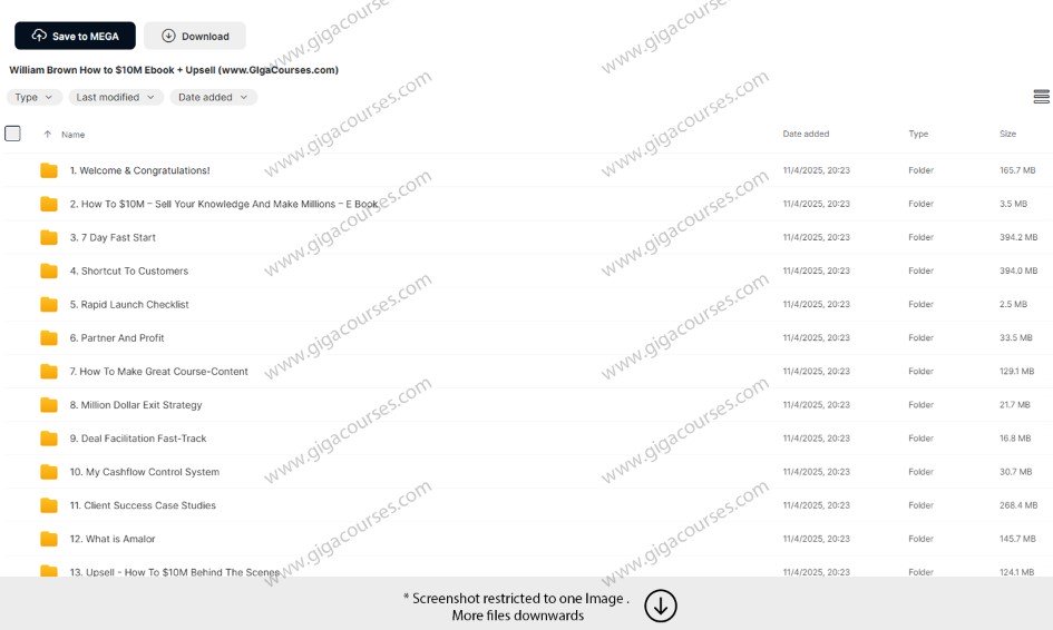 William Brown How to $10M Ebook + Upsell