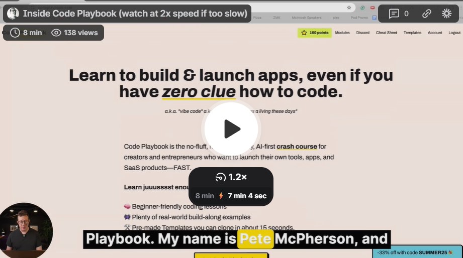 Pete McPherson - Code Playbook (Vibe Coding for Non-Developers) 2025