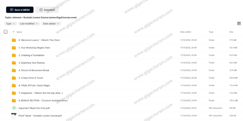 Taylor Johnson – Ecstatic Lovers Course