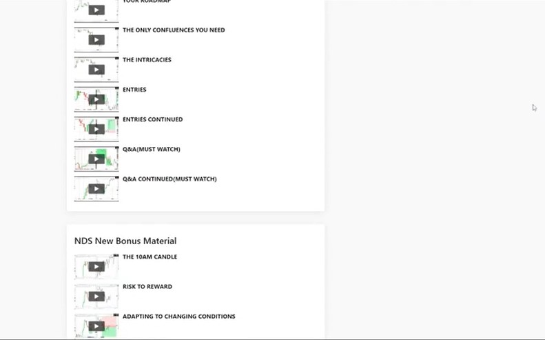 Course Structure and Learning Framework
The NDS Academy is organized into multiple modules, ranging from foundational forex concepts to advanced SMC techniques. The course begins with market structure, understanding trend shifts, and identifying supply and demand zones. It gradually progresses into refined concepts such as liquidity grabs, breaker blocks, mitigation blocks, and higher-timeframe confluences. This structured progression makes the learning curve manageable even for beginners.
One of the standout features of the course is its consistent emphasis on understanding why the market moves the way it does. Instead of signal-based shortcuts, the academy teaches traders to read market behavior using institutional concepts, ensuring clarity and confidence in execution.
Teaching Style and Mentorship Quality
Rockz FX, the creator of the program, is known for his clear and no-nonsense teaching style. Lessons are delivered through detailed video tutorials, chart breakdowns, and live trading sessions. The explanations are practical, logic-driven, and stripped of unnecessary complexity, which helps learners grasp advanced concepts faster.
The mentorship component is strong, offering regular updates, chart markups, Q&A opportunities, and trading psychology guidance. Many students highlight that the pace and level of detail make it easier to transition from theory to real market application.
Key Concepts and Methods Taught
The curriculum covers essential SMC-based techniques, including:
Identifying market structure shifts
Recognizing high-probability supply and demand zones
Liquidity pools and manipulation patterns
Institutional candle formations
Entry models using confirmations
Risk management and trade journaling
The course also includes backtesting sessions and real-chart case studies, which reinforce the strategies and show how they work across various market conditions.
Community and Support System
NDS Academy provides access to a supportive trader community where members can share markups, ask questions, and learn collaboratively. The community aspect adds long-term value, helping students stay motivated and accountable. The active interaction between mentors and traders ensures that no student feels lost or unsupported.
Strengths of Rockz FX – NDS Academy
The biggest strength of the course is its clarity. Complex SMC concepts are taught in a simple and actionable way. The combination of theory, practice, and mentorship creates a learning environment that benefits both beginners and experienced traders. The course also promotes disciplined trading, focusing strongly on risk management and emotional control.
Areas for Improvement
Although comprehensive, the course can feel overwhelming for absolute beginners who have no prior exposure to forex. Some modules require careful revision to fully understand the terminology and logic. Additionally, traders looking for automated tools or trade signals will not find them here, as the academy prioritizes manual market reading.
Conclusion: Is the NDS Academy Worth It?
Rockz FX – NDS Academy is a valuable forex trading program for those who want to master smart money concepts through a systematic and mentorship-supported approach. With its detailed lessons, practical breakdowns, and focus on trading psychology, the course provides the tools needed to develop a confident and consistent trading strategy. For traders serious about learning institutional-style trading, the NDS Academy is a strong investment and stands out as one of the better SMC-focused courses available.