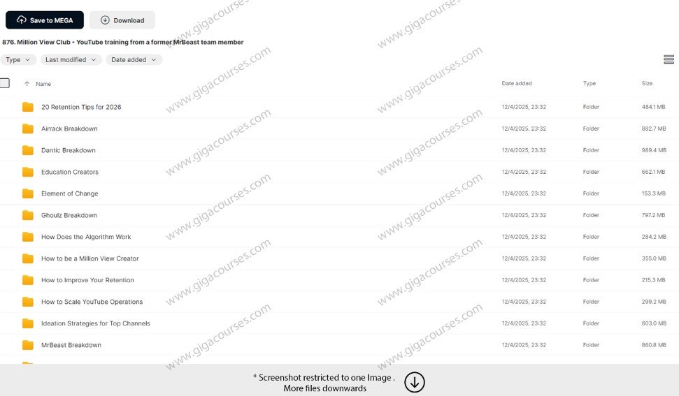 Million View Club - YouTube training from a former MrBeast team member