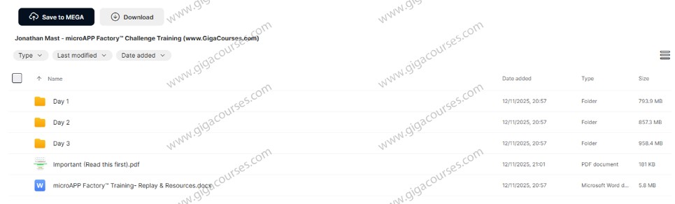 Jonathan Mast - microAPP Factory™ Challenge Training